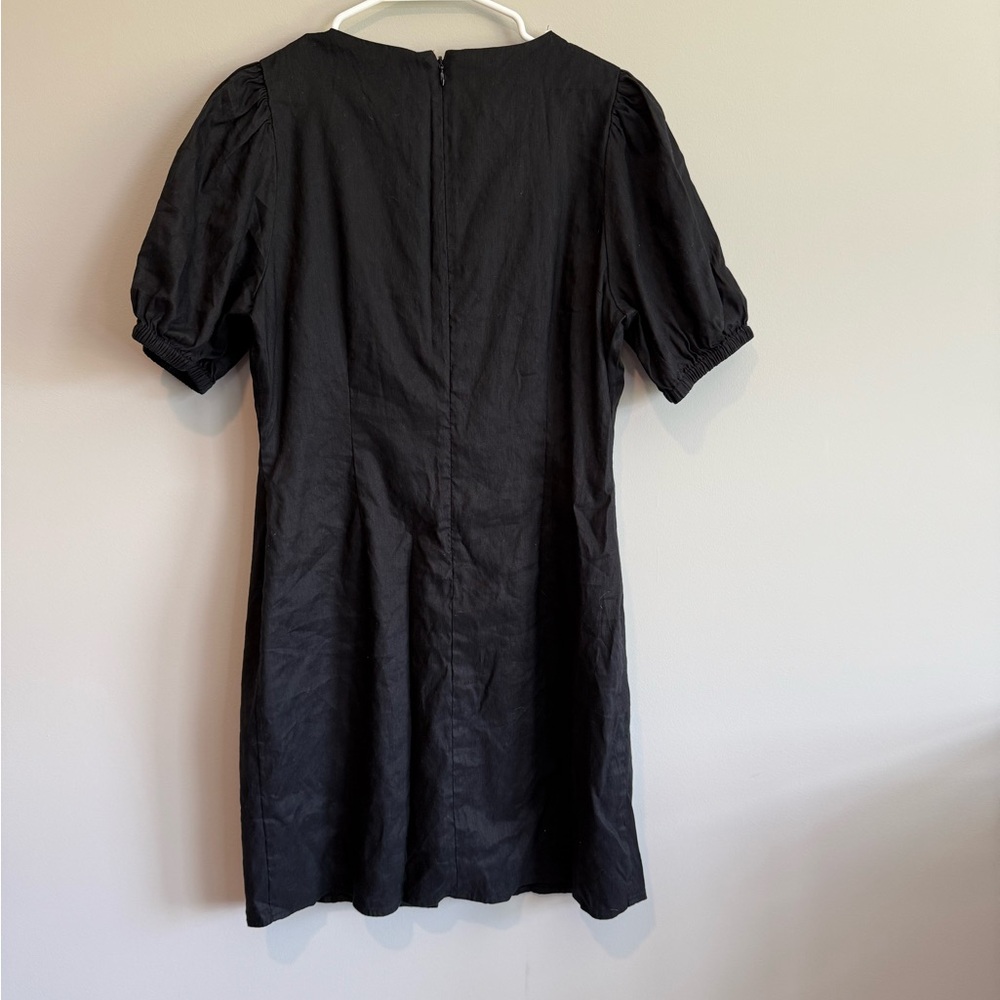 J. Crew Black and Gold Puff Sleeve Sheath Dress - Picture 7 of 10